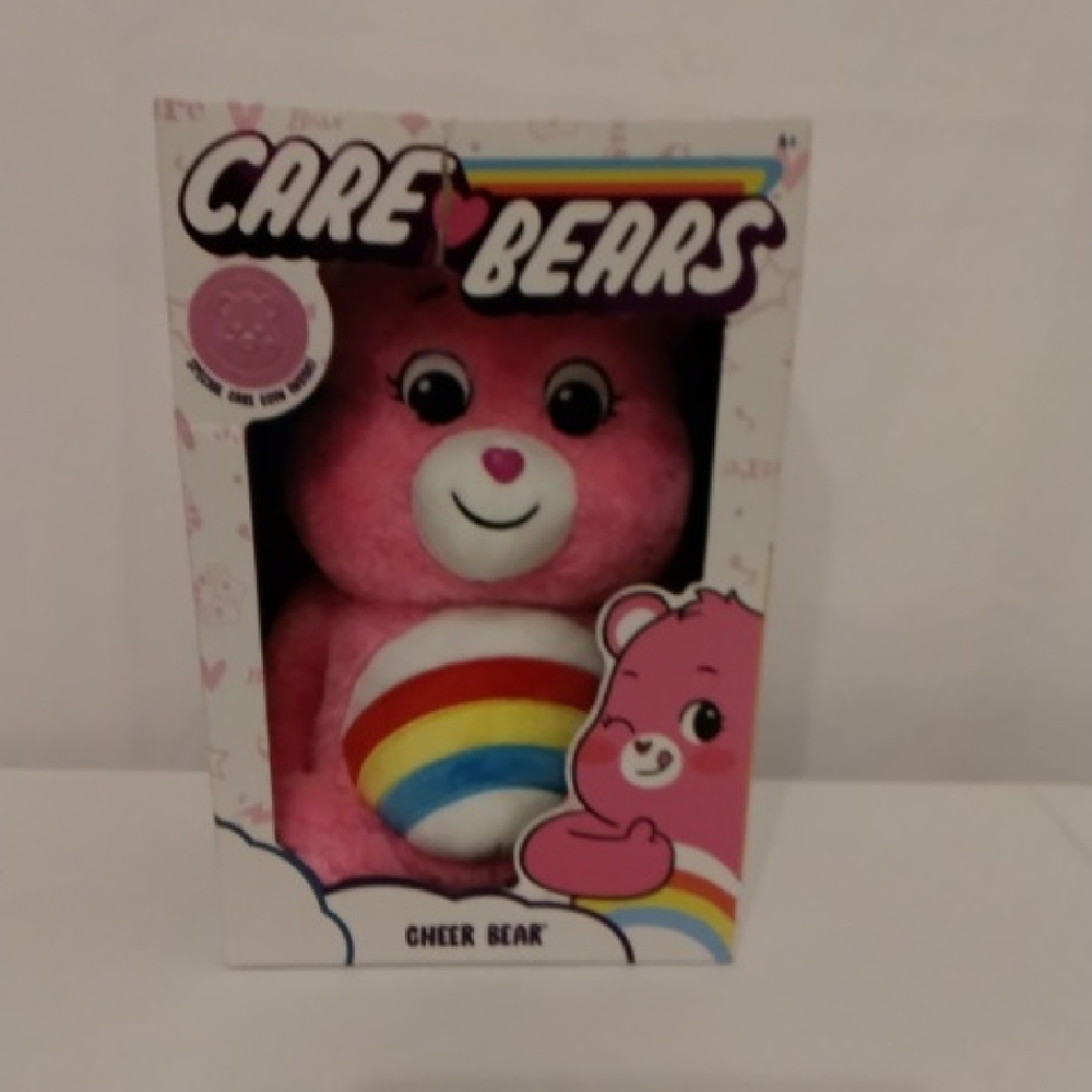 Care Bears Cheer Bear Plush - Pink with Rainbow